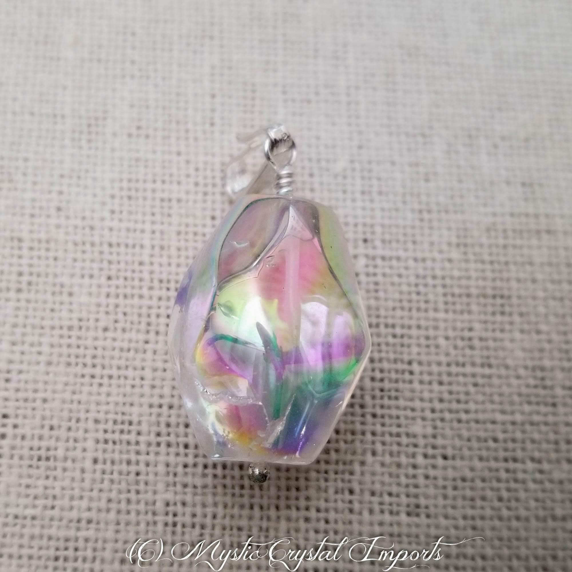 Angel Aura Quartz Swirl Necklace / Rainbow Aura Quartz / Raw Crystal  Necklace / White Quartz Pendant / Wire Wrapped Quartz / Silver Jewelry -  Etsy | Aura quartz necklace, Raw crystal necklace, Handmade crystal necklace