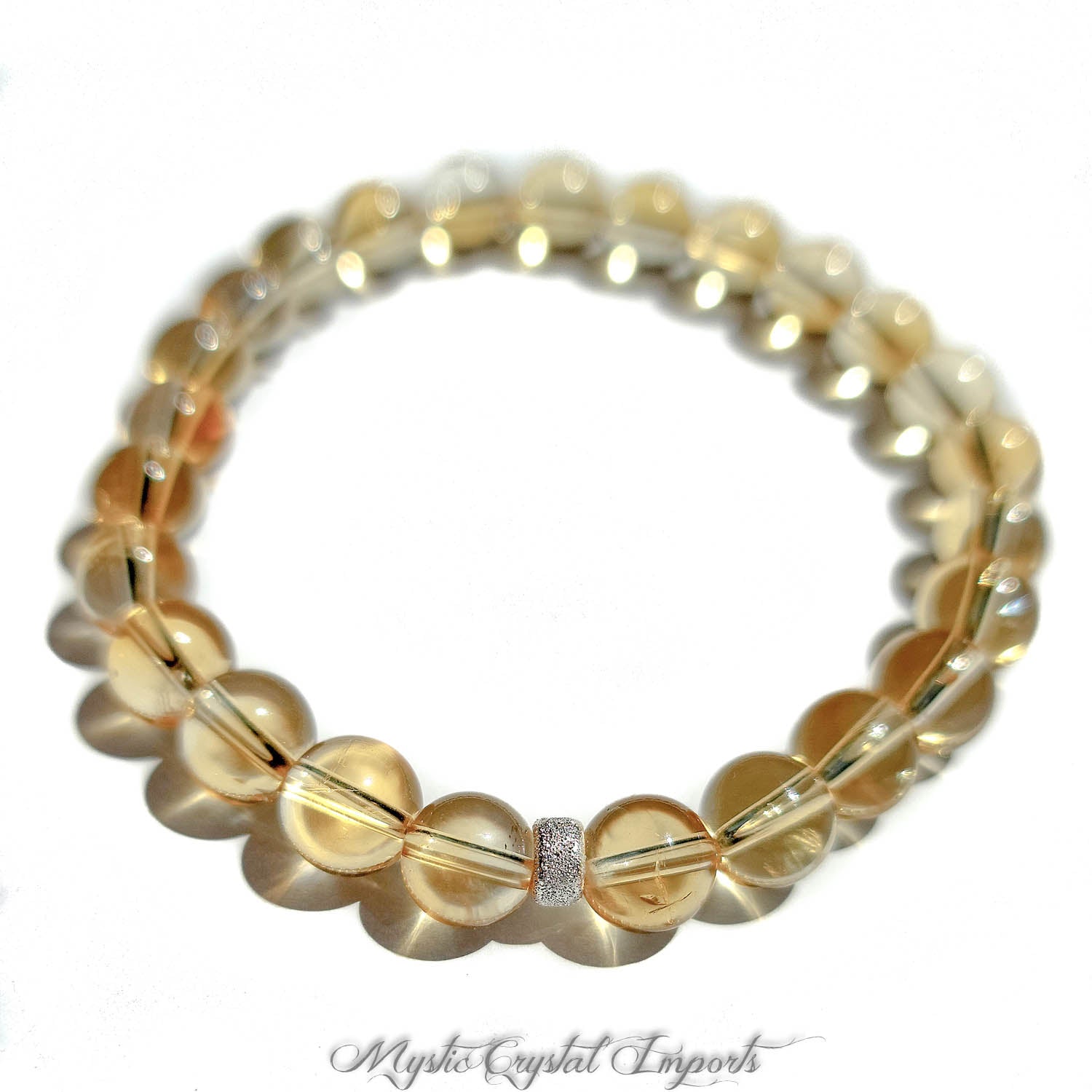 Natural Yellow Citrine Stone Beads Bracelet Gemstone Jewelry Bangle For  Women For Men For Gift Birth